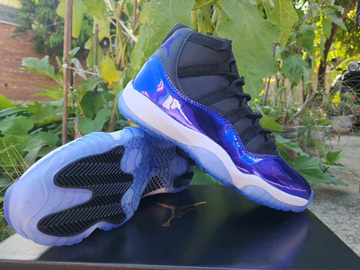 Air Jordan 11 Black & Blue High-Top Sneakers