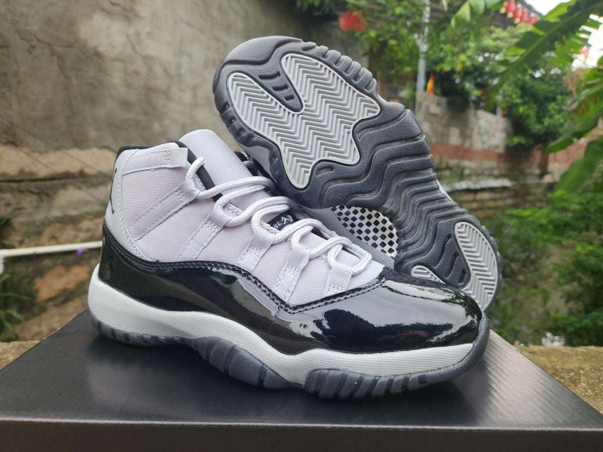 Air Jordan 11 High-Top Sneakers – Grey & Black