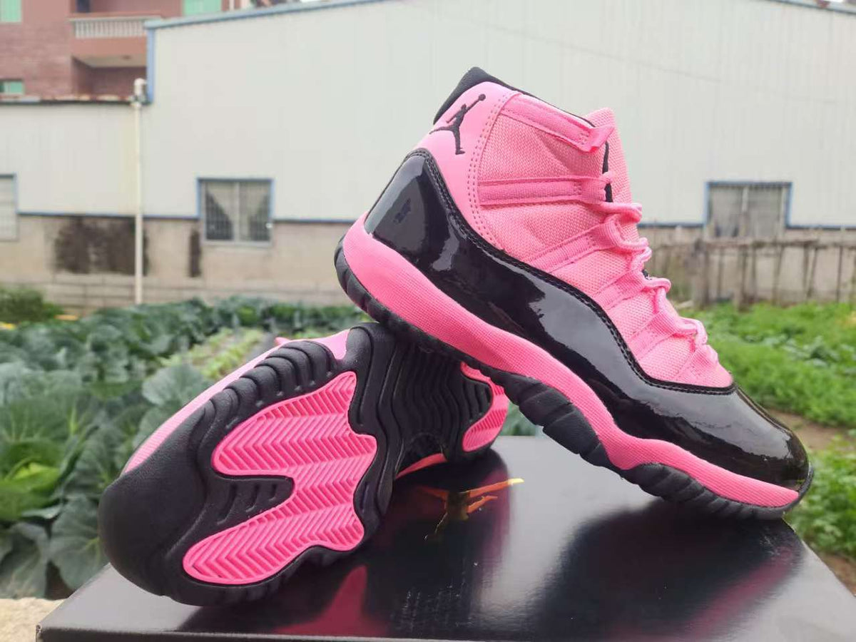 Air Jordan 11 Retro High-Top Sneakers – Black & Pink