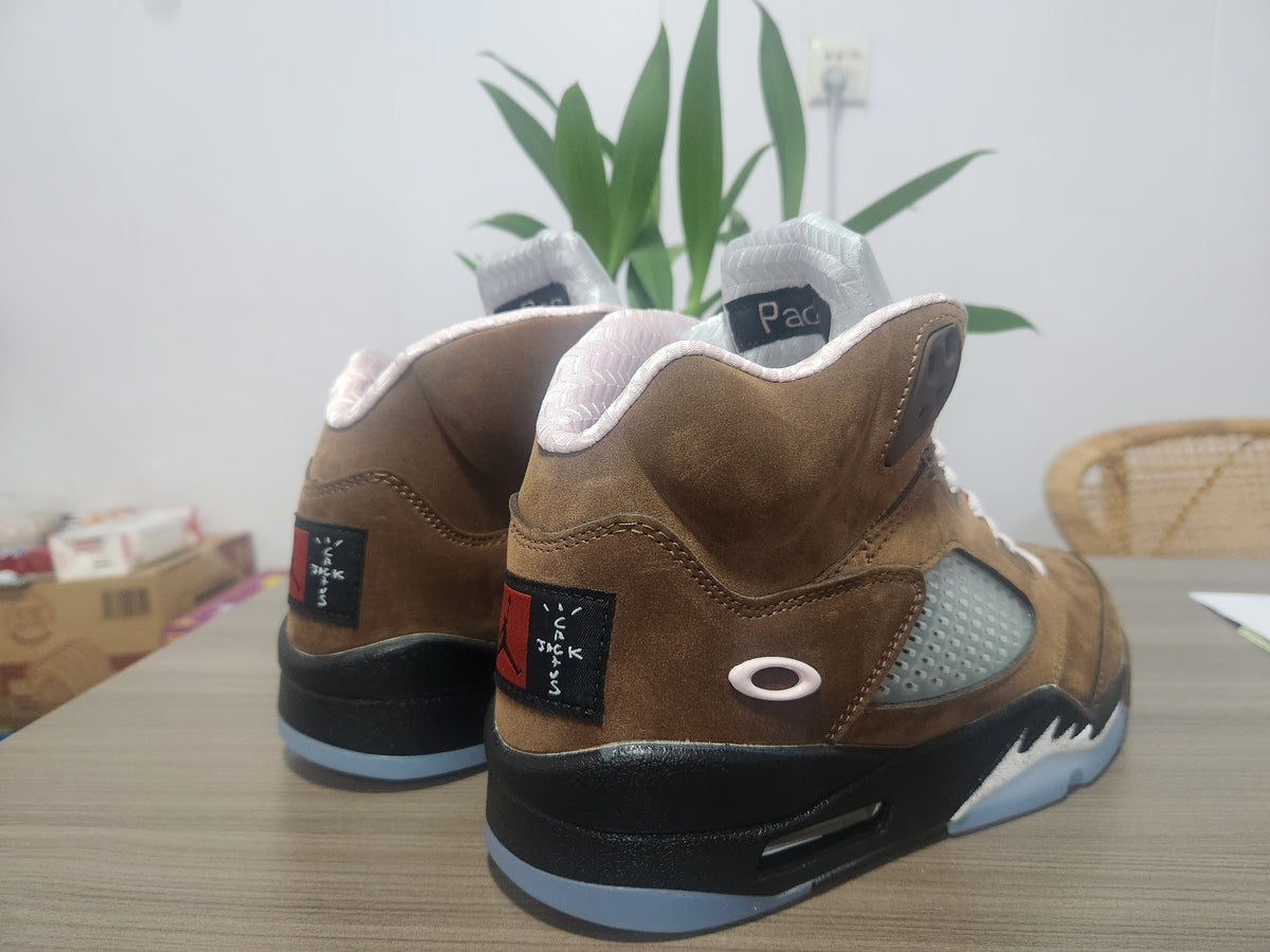Air Jordan 5 Brown High-Top Sneakers