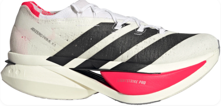 adidas Adizero Prime X3 Strung Running Shoes – White / Black / Pink