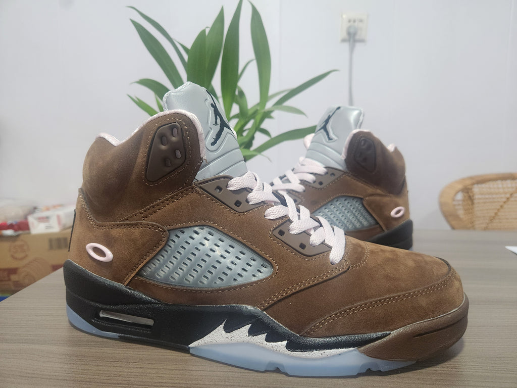 Air Jordan 5 Brown High-Top Sneakers